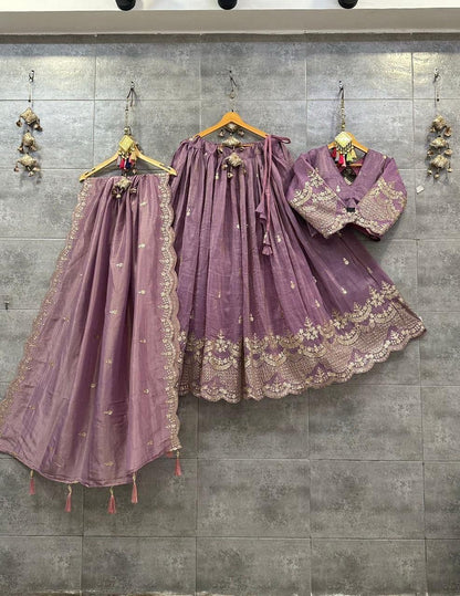 chinon silk chaniya choli with sequance work